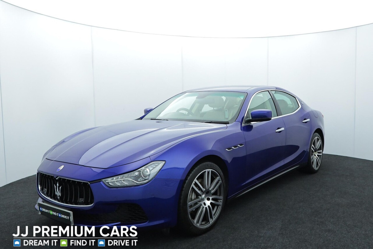 MASERATI GHIBLI 3.0 V6 SALOON 4DR PETROL ZF EURO 5 (330 PS) DAB, CRUISE CONTROL, VOICE CONT - 2014 - £12,000